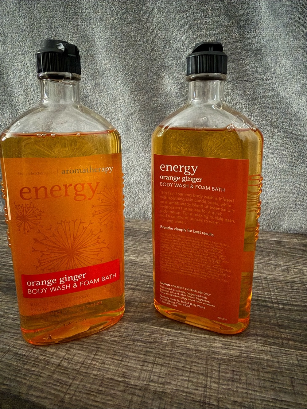 Bath & Bodyworks Energy Aromatherapy Body Wash & Foam Bath - Orange Ginger